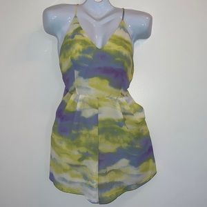 Lush open back Romper Medium